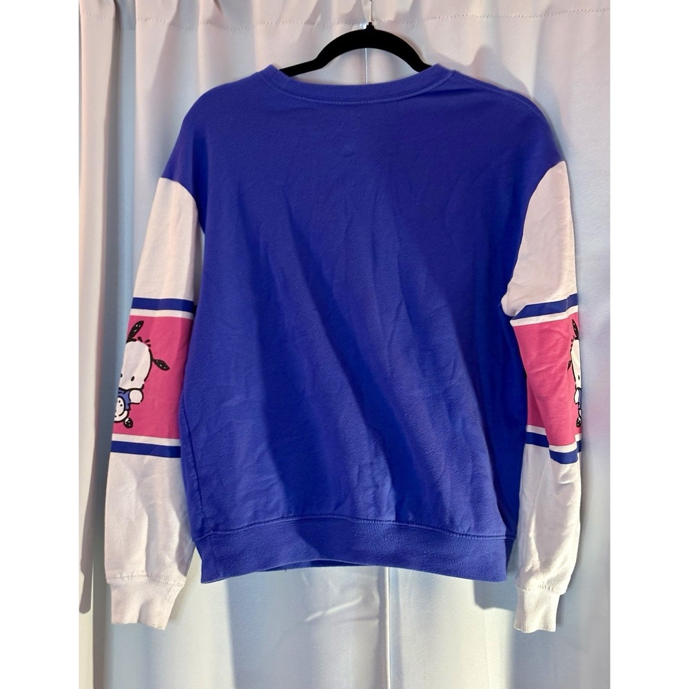 Sanrio Pochacco Friends Forever Sweatshirt Purple Pink Colorblock Crewneck Small - Picture 5 of 6